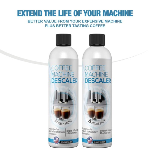 Descaling Solution For Coffee & Espresso Machines 2 Bottle Pack 4 Uses Univers - Picture 6 of 8