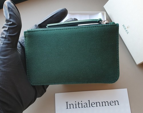 ROLEX travel pouch BAG NEW 100% ORIGINAL green WATCH BAG made in Italy ZIP - Picture 7 of 11
