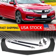 Front Lip Bumper Body Kits+Splitter+Spoiler Carbon Fiber For Honda Civic Accord