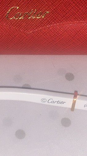 Cartier CT0046s 004 Gold White/Brown-Gold Mirror Sunglasses - Picture 3 of 5