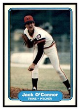 1982 Fleer Jack O'Connor RC #557 Minnesota Twins