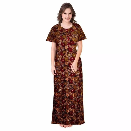 Pack of 7 Indian Women Cotton Printed Night Gown Nighty Combo Free Size - Picture 5 of 11