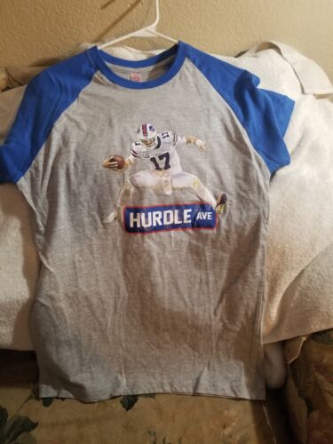 BUFFALO BILLS SHIRT - WOMENS 2XL - HURDLE AVE. - ALLEN #17 - MINOR DEFECT
