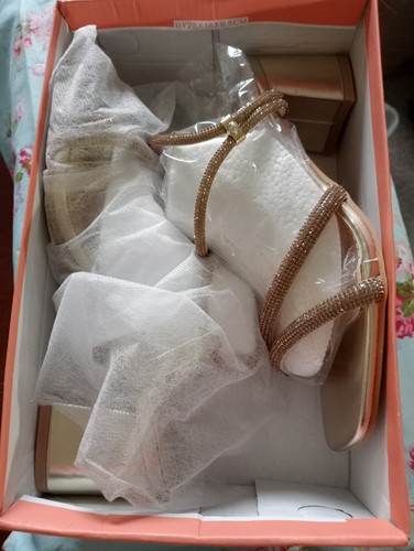 prom wedding special occasion sandals gold/silver Crystal Embellished - Picture 35 of 48