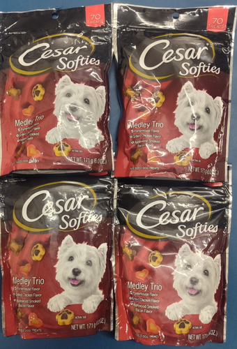 Pack of 4 Cesar Softies Medley Trio Dog Treats 70 Ct 6 Oz (BB: 10/23) - Bild 1 von 4