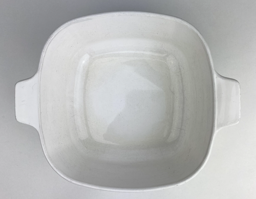 Cazuela Corning Blue Cornflower Ware años 60 1,5 cuartos de galón tapa de plato sello trasero de colección difícil de encontrar - Imagen 6 de 14