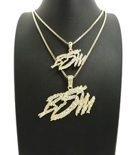 WAKA FLOCKA FLAME BSM PENDANTS WITH 20"  24" BOX CHAINS
