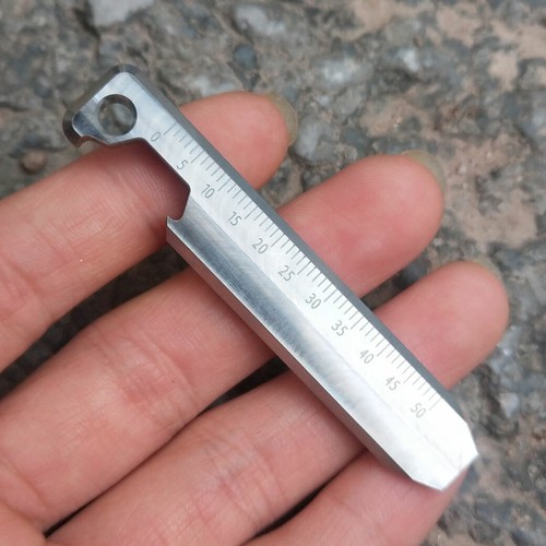 TITANER Outdoor Multi-Tools Titanium Alloy Pry Bar Crowbar Bottle Opener Ruler - Picture 6 of 14
