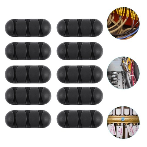10 PCS Porous Wire Processor Cord Holder for Desk Cable Organize Tool - Afbeelding 2 van 12