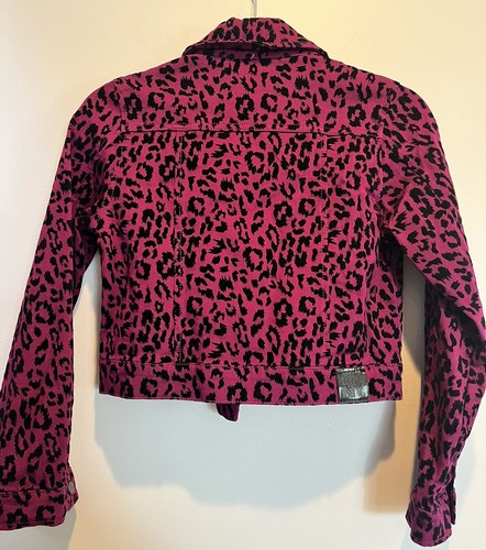 DKNY Kids Girl’s Purple Leopard Denim Jacket Size L - Picture 2 of 9