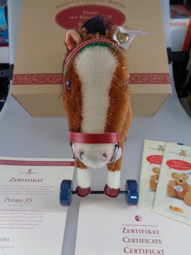 Steiff Pferd auf Rädern 1929 420146 KFS 35cm Club Edition 1998/99 (7661) - Bild 2 von 9