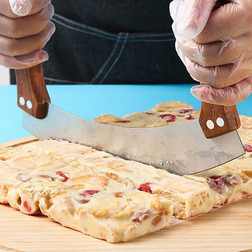 Kitchen Pizza Cutter Rocker Blade Slicer Herb Chopper Vegetable Baking Tool SW - Picture 5 of 15