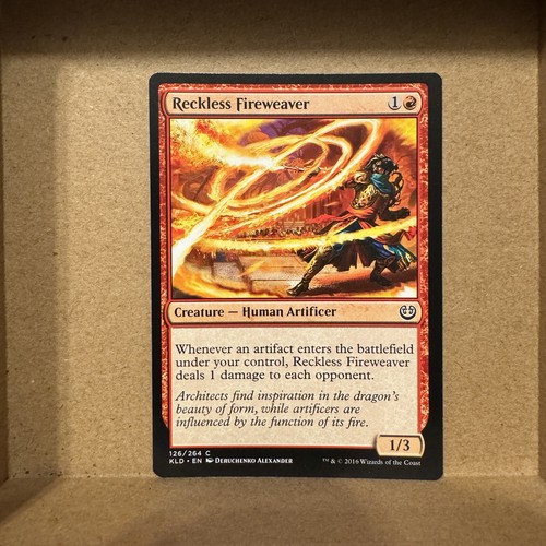MTG ~ 3x (Three) ~ Reckless Fireweaver ~ KLD Kaladesh ~ #126 ~ English ~ LP - Picture 2 of 7