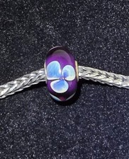 LAA trademarked Unique OOAK " Blue Violets " Trollbead