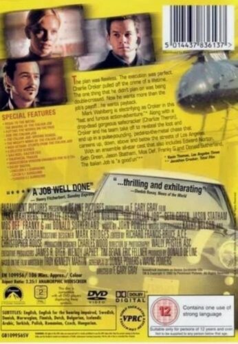 The Italian Job DVD Action & Adventure (2003) Jason Statham Quality Guaranteed - Picture 2 of 9