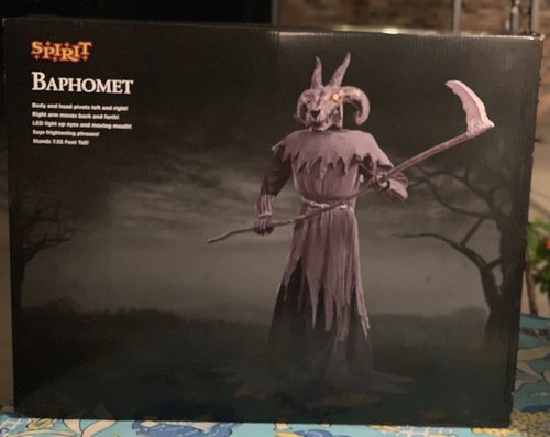 Halloween Prop 7.6 Ft Baphomet Animatronic Spirit Halloween Devil Demon Beast