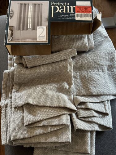 Perfect Pair WIndow Panels Curtains 2Pk Gray Color 50 in x 84 in Grommet Top - Picture 23 of 24