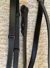 Euro-amerykańskie wodze ujeżdżeniowe na sztućce siodlarskie z przystankami 3/4" czarne fabrycznie nowe