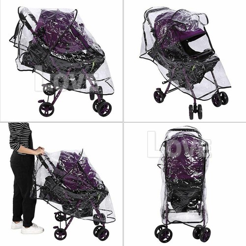 New Universal Rain Cover for Pushchair Stroller Baby Buggy Weather Shield Pram - Picture 8 of 9