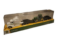TOMY John Deere Hauler Semi Truck & Tractor ~ White ~ 1:64 scale NEW SEALED 🚚🚚