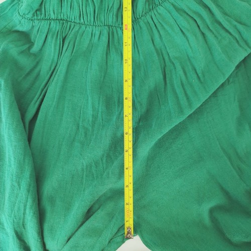 La Strada Jumpsuit Size L Wide Leg Linen Blend Off Shoulder Green Italy RRP $139 - Picture 11 of 12