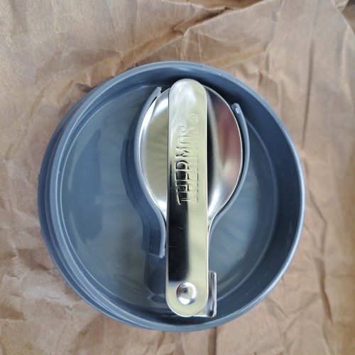 Thermos 16 oz Stainless Steel Vacuum Insulated Food Jar w/ Folding Spoon NEW - Picture 7 of 9