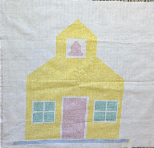 Vintage 1982 Marimekko “Finnish Village” Fran Principe Fabric Large House School - Picture 5 of 17