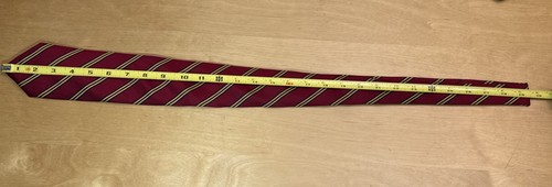 Brooks Brothers Makers & Merchants Silk Tie Red Yellow Blue Striped 58" USA - Picture 8 of 10