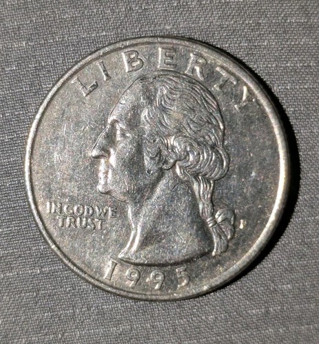 1995-P 25c Washington Quarter Extra Shiny Uncirculated Details Super Fine - Picture 9 of 12
