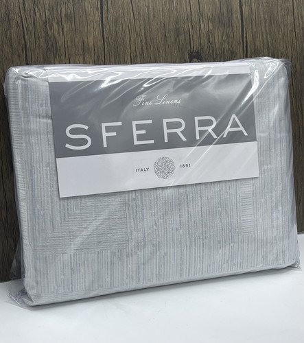 $1,145 SFERRA MODELLI KING DUVET COVER 3 Piece SET Two King Shams , AQUAMARINE - Picture 5 of 11
