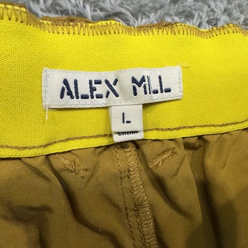 Pantalones chinos informales plisados Alex Mill para hombre botones mosca cintura elástica talla grande - Imagen 4 de 9