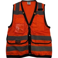 Radians SV59Z-2ZOD Class 2 Heavy Duty Surveyor Safety Vest Orange