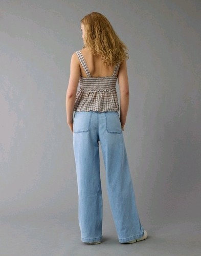 AE Stretch Low Rise Ultra Wide Leg Pull On Jeans Gr. Large Neu mit Etikett - Bild 2 von 6