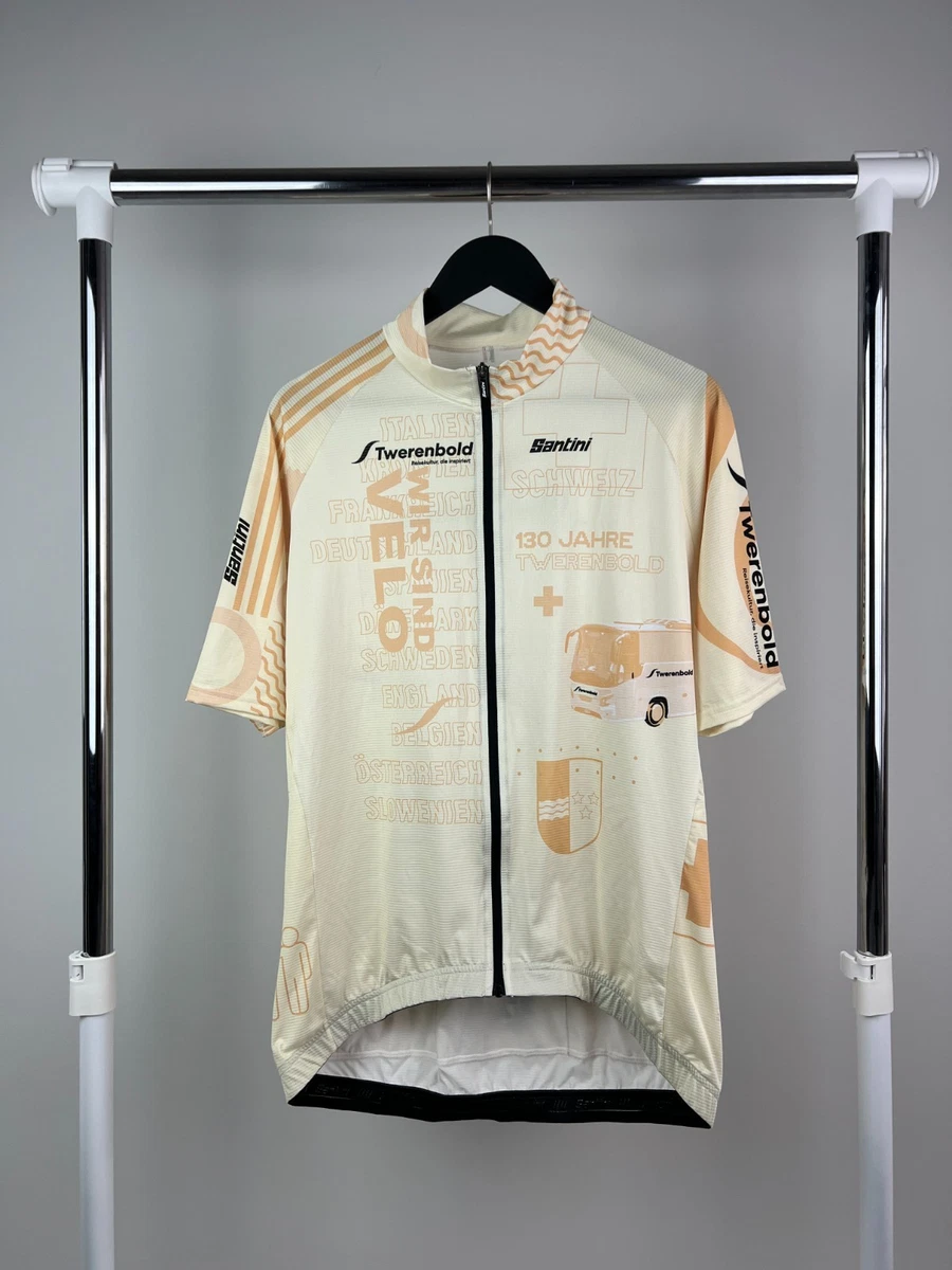 Maillot Cycliste SMS Santini X Michelin – Blanc, Taille XL, Bibendum, Occasion