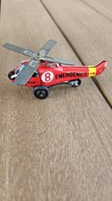 VINTAGE TIN EMERGENCY 8 RESCUE FDP HELICOPTER JAPAN MADE TOY