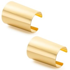 2 Pcs Cuff Bangle Bracelet for Women Wide Open Cuff Bracelets Gold Sliver Wrist