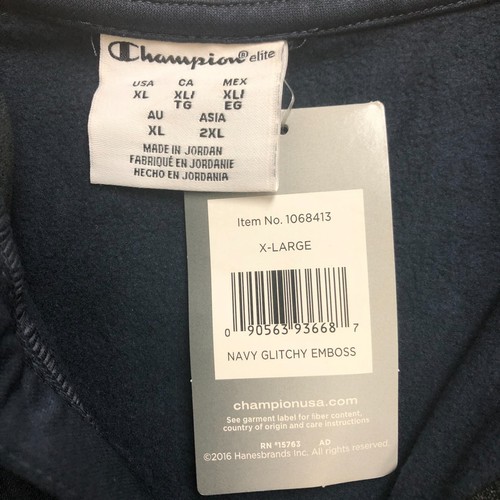 NEW Champion Hoodie Extra Large Adult Blue 1/4 Zip Sweatshirt Performance Mens - Picture 5 of 11