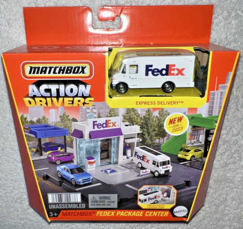 MATCHBOX ACTION DRIVER FEDEX PACKAGE CENTER & PIZZAHÜTTE PIZZABAHN *NEU* - Bild 7 von 8