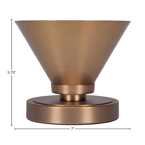 Quincy 5.75 in. New Age Brass Accent Lamp with Multicolored Glass Shade - Picture 2 of 2