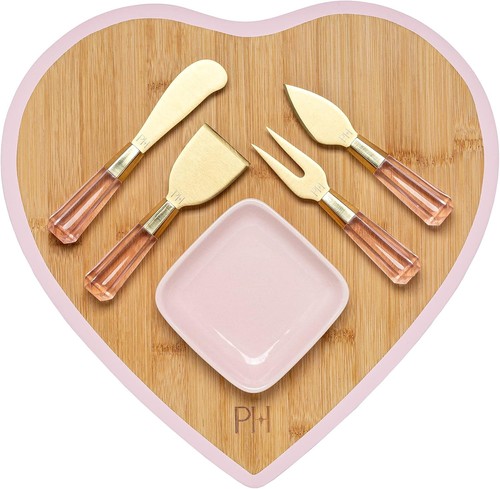 Juego de tabla de charcutería y servicio Paris Hilton, tabla de bambú, rosa - Imagen 1 de 10