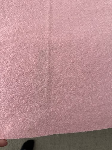 VTG Pink Polyester Polka Dot Pattern - 57” W X 68” L - 1.8 Yards - Picture 4 of 6