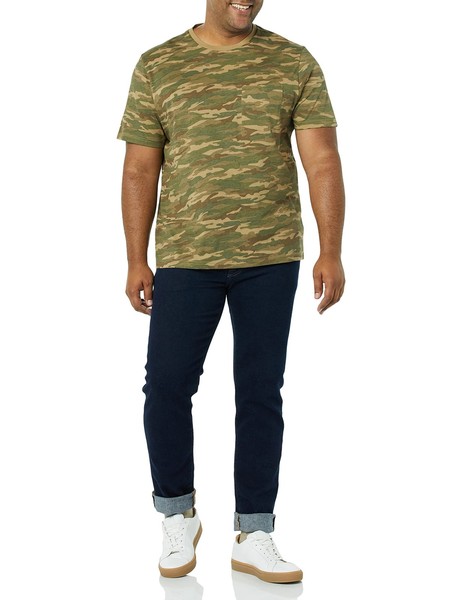 Herren T-Shirt Rundhals 2Er-Pack Military Schwarz, Amazon Essentials, Baumwolle-image