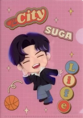 BTS TinyTAN Suga A6 Clear File Mini Folder Collectible Office Supplies
