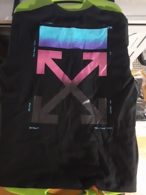 2018 Main Label Off White Gradient Arrows Short Sleeve T-shirt Men's Size XS