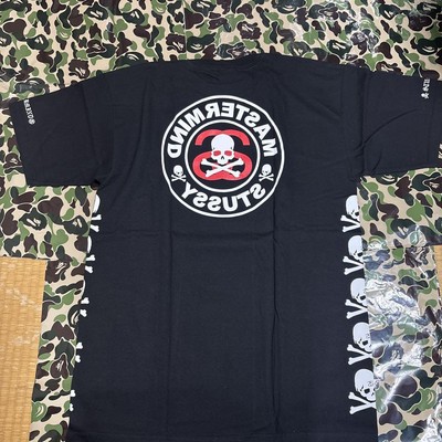 master mind japan ウォレットチェーン STUSSY BAPE Stussy Mastermind Skull Crossbones Graphic Black T-Shirt M