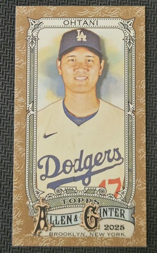Shohei Ohtani 2025 Topps Allen & Ginter Mini Gold Border #132 Dodgers SP