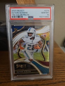 2023 Panini Select - Club Level De'Von Achane #274 Tri-Color Prizm /149 (RC)