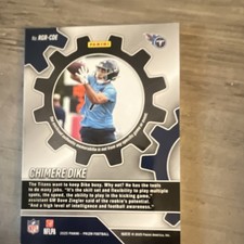 Panini 2025 Prizm Rookie Gear Chimere Dike Titans Memorabilia Insert NFL Card