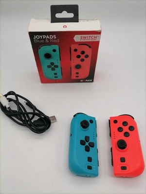 Konix Joypads Controller Switch & OLED   Vibrationsfunktion, 8h Akku, Blau Rot