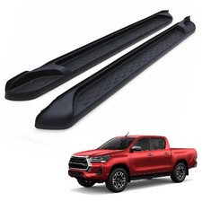 GR SPORT STYLE SIDE STEPS RUNNING BOARDS FOR TOYOTA HILUX REVO MK8 MK9 2015-2025